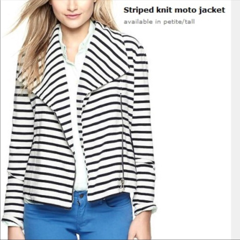 Striped GAP moto jacket - Picture 3 of 8